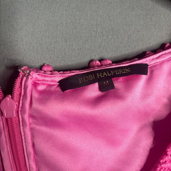 Kobi Halperin Tinley Cold Shoulder Lace Blouse Top Tulip Pink Size M - Picture 6 of 6